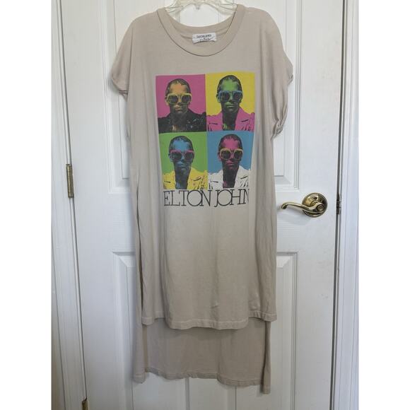 Daydreamer for Free People Elton John High Low Tee Oversize Small Tunic - Picture 2 of 7